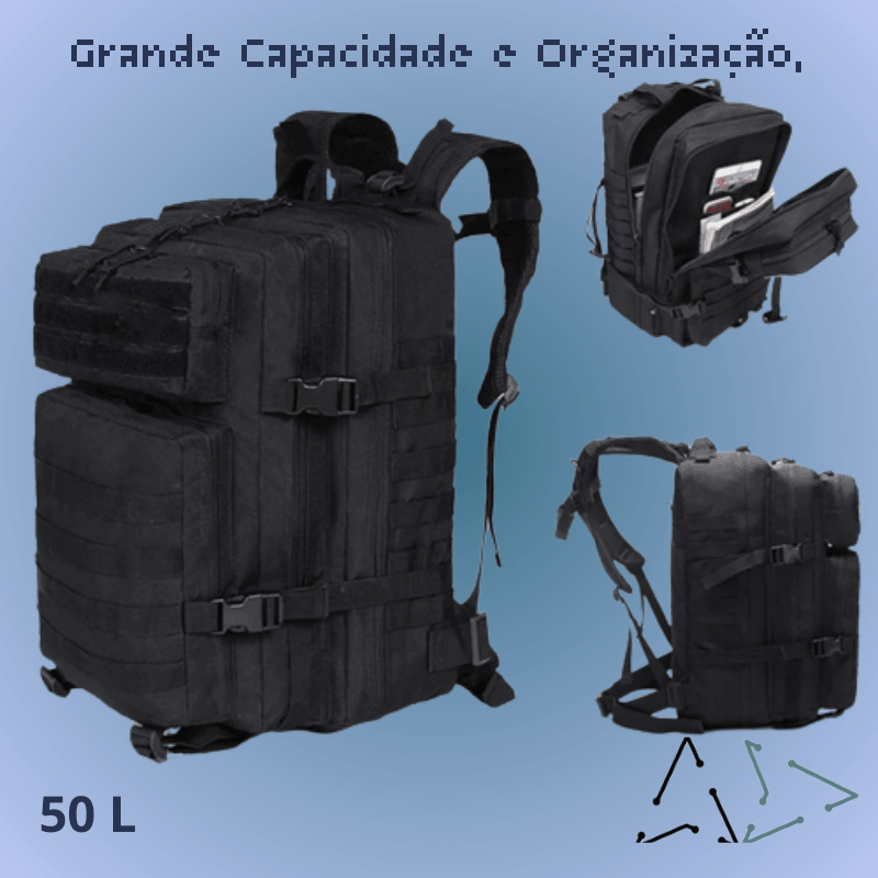 Mochila Tudo em Um 30-50L - Art-Descontos.com