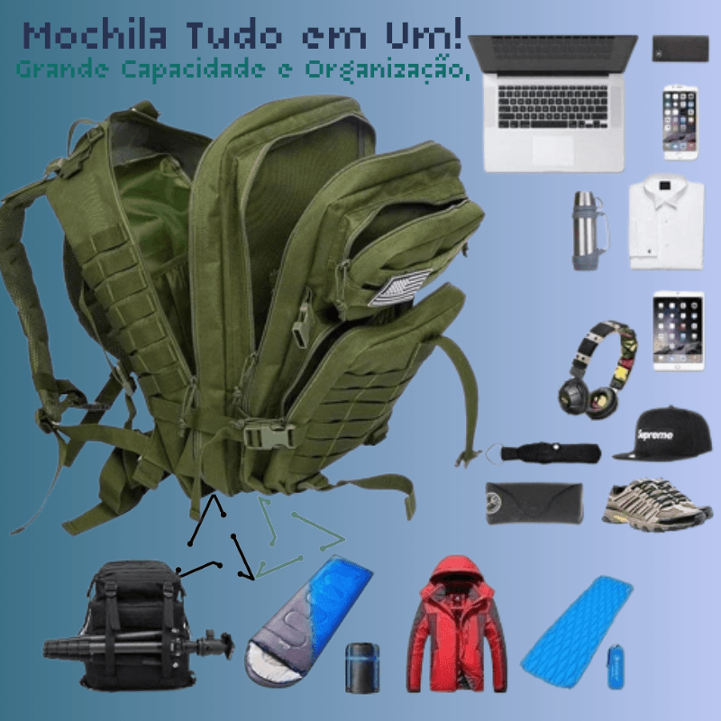 Mochila Tudo em Um 30-50L - Art-Descontos.com