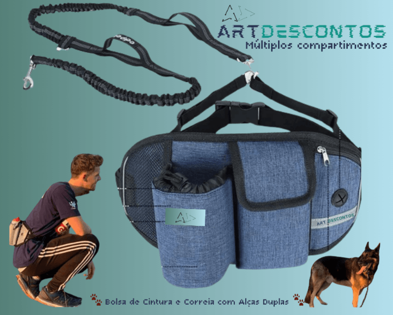 Conjunto Bolsa de Cintura e Correia com Alças Duplas! - Art-Descontos.com