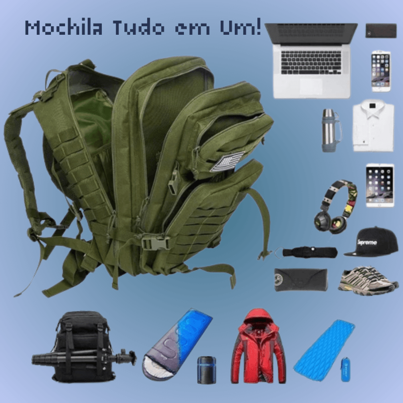 Mochila Tudo em Um 30-50L - Art-Descontos.com