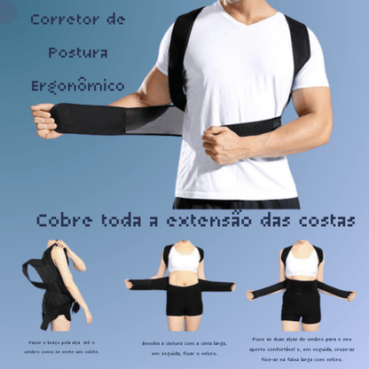 Colete Corretor de Postura Ergonômico! Um alívio para Coluna Lombar e Clavícula. - Art-Descontos.com