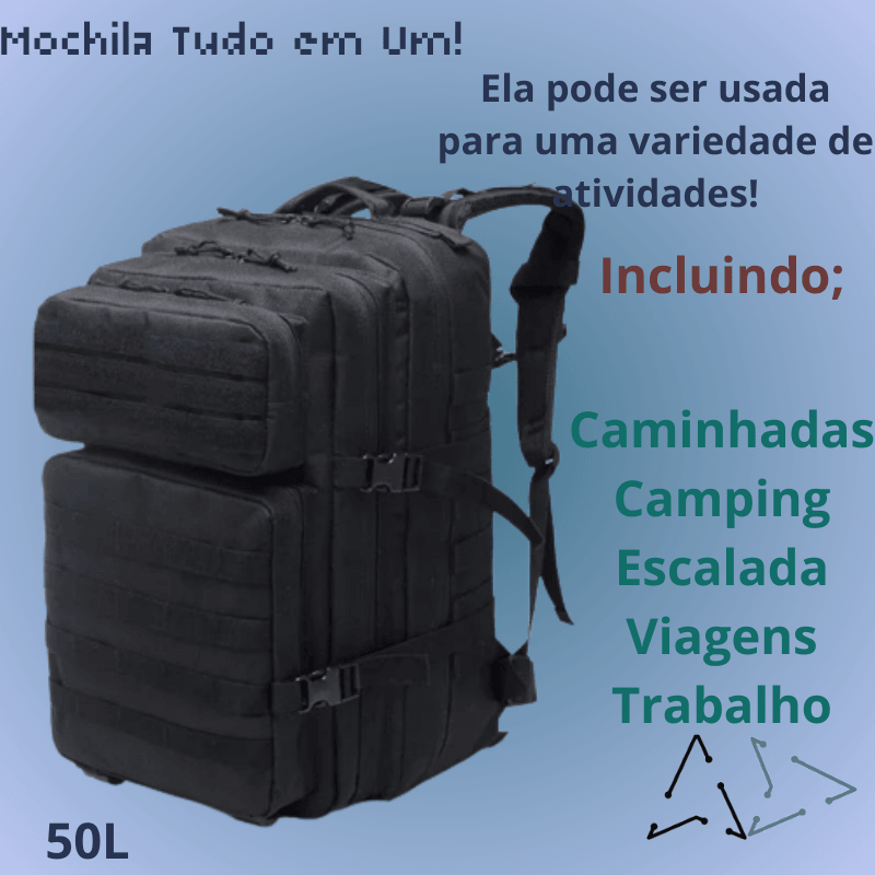 Mochila Tudo em Um 30-50L - Art-Descontos.com