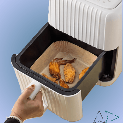 Forro de Papel Descartável para Cesto de Air Fryer. - Art-Descontos.com