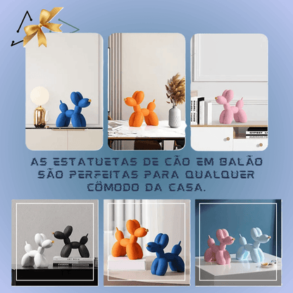 Estatuetas de Cão Nórdico em Balão. - Art-Descontos.com