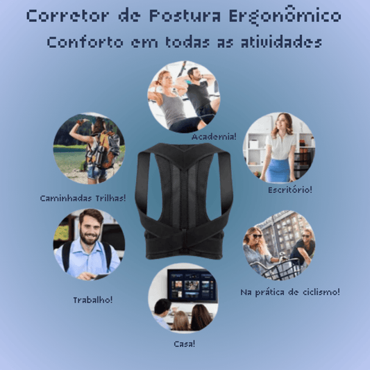 Colete Corretor de Postura Ergonômico! Um alívio para Coluna Lombar e Clavícula. - Art-Descontos.com