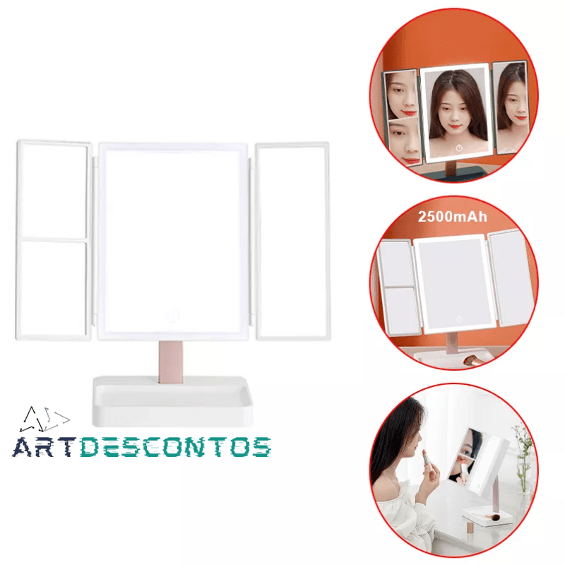 Ampliador HD! Adequado para Maquiagem Delicada dos Olhos e Cuidados Meticulosos com a Pele. - Art-Descontos.com