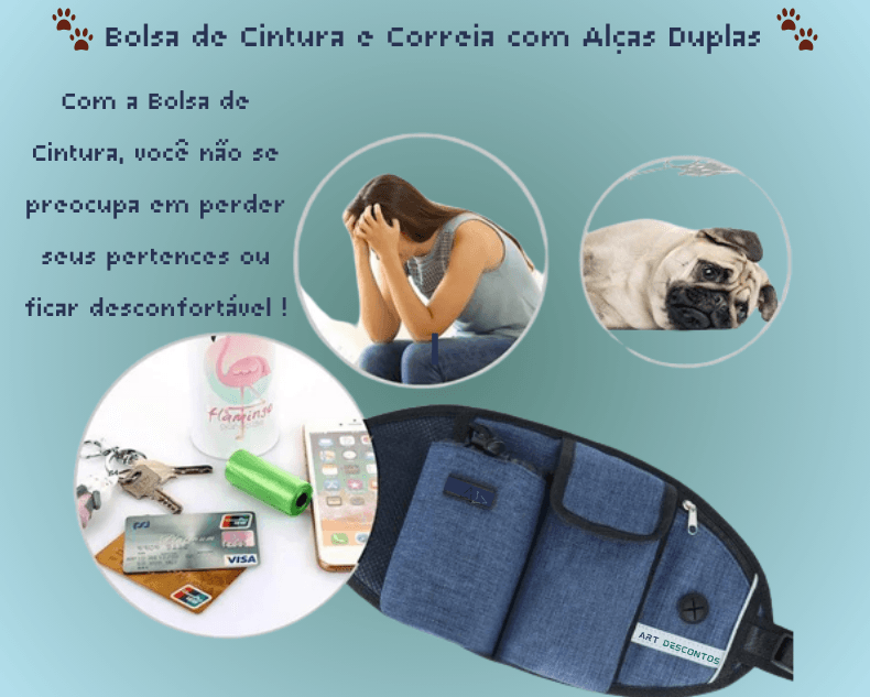 Conjunto Bolsa de Cintura e Correia com Alças Duplas! - Art-Descontos.com